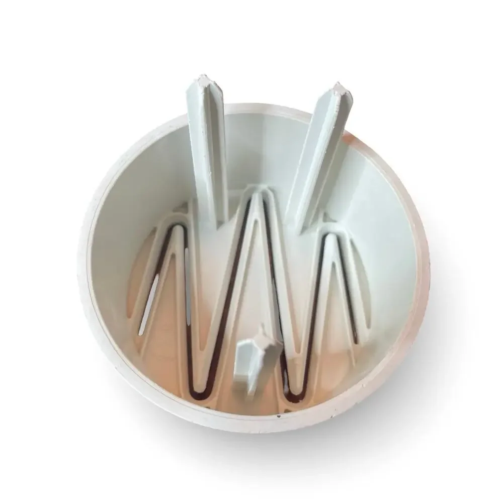 Pampered Chef Food Chopper Replacement Blade Guard White Plastic 3-Prong 2585 - Picture 6 of 10